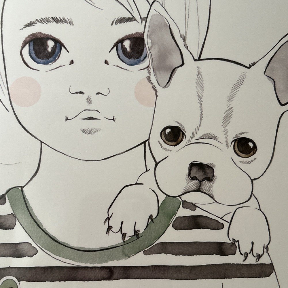 IKEA BILD Poster Set French Bulldog Frenchy Kid- Cool To Be Kind 12″ x 16″ New