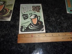 COFFEE CARDS Art set of 8 – Coffee Break advertisement – 6″ x 4″