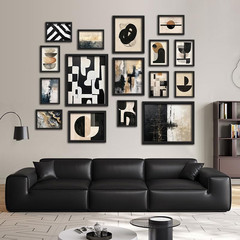 16 PCS Black and White Abstract Wall Art Decor, Minimalist Gallery Wall Prints f