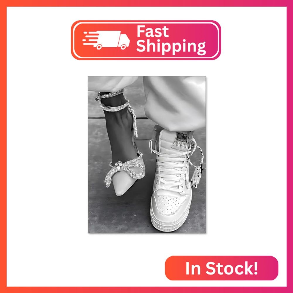 OMANI Black and White Downtown Girl Posters Trendy Feminist Canvas Wall Art Girl