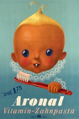 Aronal Toothpaste Dental 1959 Original Vintage Wall Art Home – POSTER 20×30