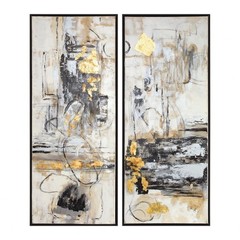 51 inch Abstract Art (Set of 2) – 21 inches wide by 2.5 inches deep – Decor –