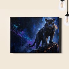 black_panther_abstract_splash_paint_portrait