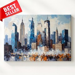Canvas Classic City Urban Metropolis Cityscape Panoramic Featuring Seri Wall Art