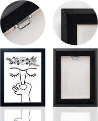 Bathroom Wall Art Funny Canvas Print Waterproof Black Frame 8×10 Toilet Decor
