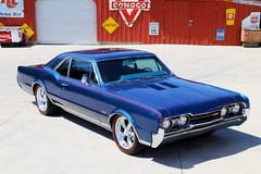 1967 Oldsmobile Cutlass (Blue Red Stripes) POSTER 24 X 36 INCH Sweet!