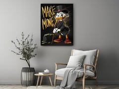 Wealth Duck Canvas Print, Make Money Motivational Street Wall Art