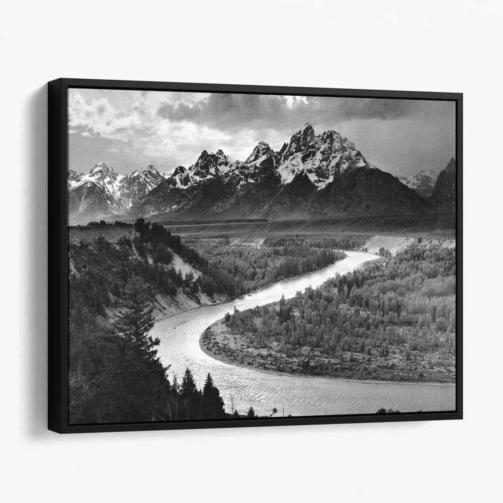 Ansel Adams Tetons & Snake River Grand Teton National Park Canvas Print Wall Art