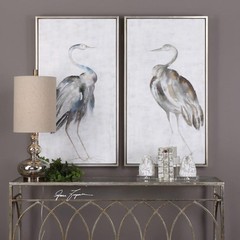 46.75 inch Framed Art (Set of 2) – 25.75 inches wide by 1.75 inches deep – Decor