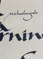 Vintage ‘78 Framed I am Still Learning Michelangelo Calligraphy Art Quote Phrase