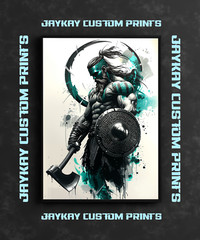 Viking Warrior Art Poster Print – No Frame