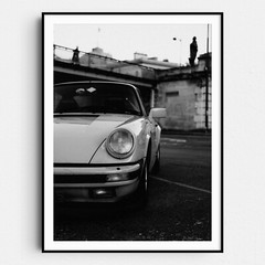 Old Porsche Front View Vintage Sports Cars Wall Art Poster Print
