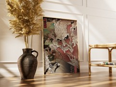 Attack on Titan Poster Wall Art Eren vs Colossal Titan Ukiyo-e Anime Canvas Prin