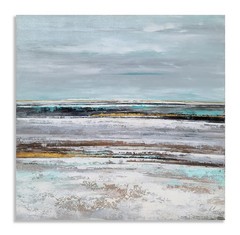 Yihui Arts Seascape Wall Art-Abstract Coastal Artwork Picture-Beach Oil