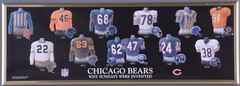Framed Evolution History Chicago Bears Uniforms Print