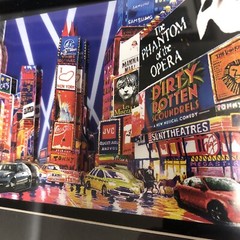 small Broadway times square 3-D art picture￼ 17×9 NYC New York City