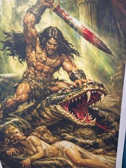 BARBARIAN POSTER FANTASY ART 12X18 MATE CARDSTOCK 130 lb NEW CONAN TARZAN 9A