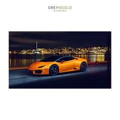 Lamborghini Huracán LP 580-2 Orange Car WallArt Print pick size A4/A3/A2/90x60cm