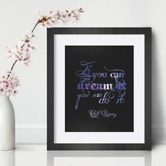 Walt Disney Inspirational Wall Art Print Motivational Quote Poster Decor Gift