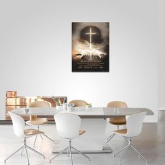Motivational Jesus Canvas Artwork – Waterproof Religious Painting 12″ x 16″