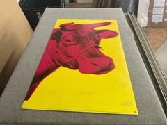 ANDY WARHOL Cow Pink on Yellow, 1966 (small) 33.5″ x 21″ Poster 1992 Pop Art