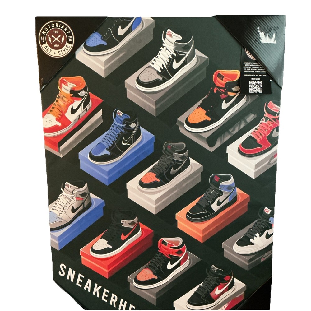 Notoriart Sneakerhead Art Poster Vertical Modern Nike Shoe Designs Multicolor