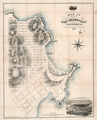 Earliest Map of San Francisco 1850 History Wall Art Poster Print Artwork Decor