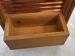 Vinatge Wooden Metal Wash Board Decor Copper with Storage Box