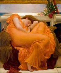 FLAMING JUNE 1895 WOMAN PAINTING ART BY SIR FREDERIC LEIGHTON REPRODUCTION