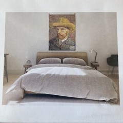 The MET NYC Van Goch self portrait wall hanging. Made Of 100% Cotton.