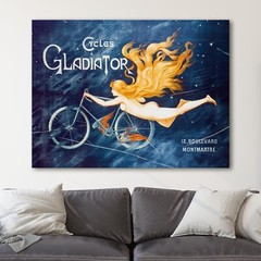 Cycles Gladiator Vintage Ad Bicycle Canvas Print Wall Art