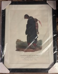 Vintage Limited Edition Chippeway Squaw & Child Framed Native American Art