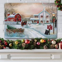 Renditions Gallery Christmas Tree Farm Wall Art 32 in H x 48 in