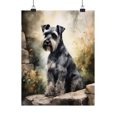 Standard Schnauzer Dog Art Print, Dog Wall Art, Animal Art Print, Pet Artwork