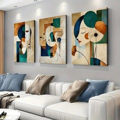 3pcs Dormitory Decoration, Abstract DD Wall Art Canvas Framed 50x70cm