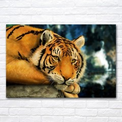 Thinking Tiger Canvas Painting Wall Art Home Room Decor Poster Print Wall Mural