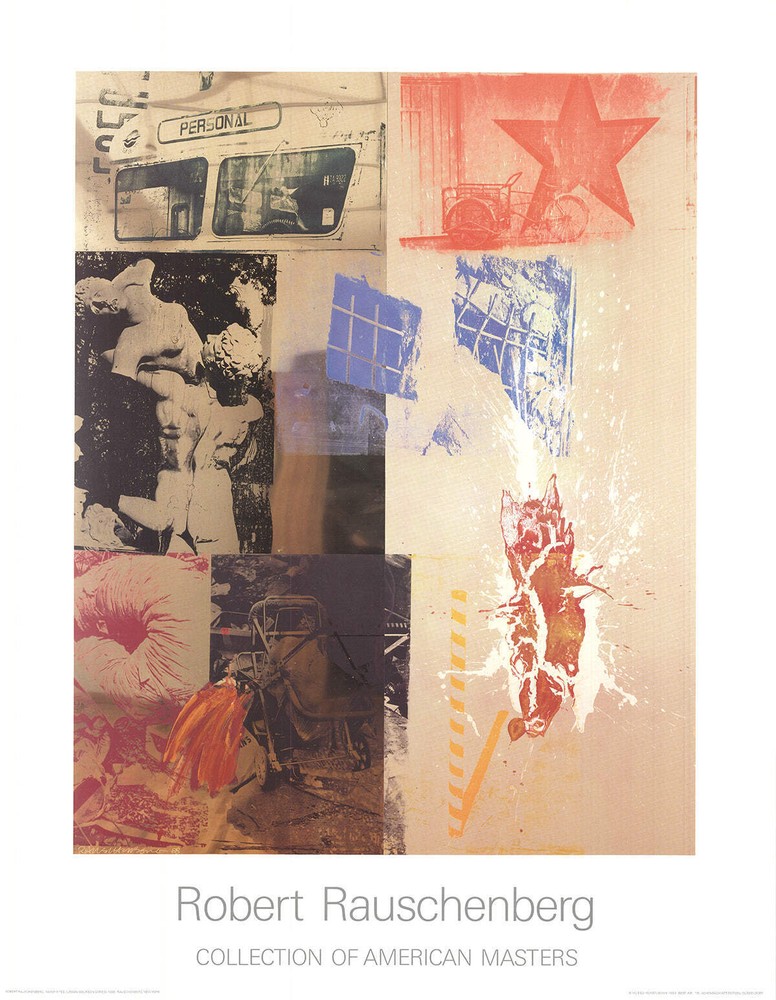 ROBERT RAUSCHENBERG Favor Rites 35.5″ x 27.5″ Poster 1999 Pop Art Multicolor, Bl