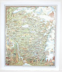 Historical Map Of The State Of WISCONSIN Discover The States Rich History NEW