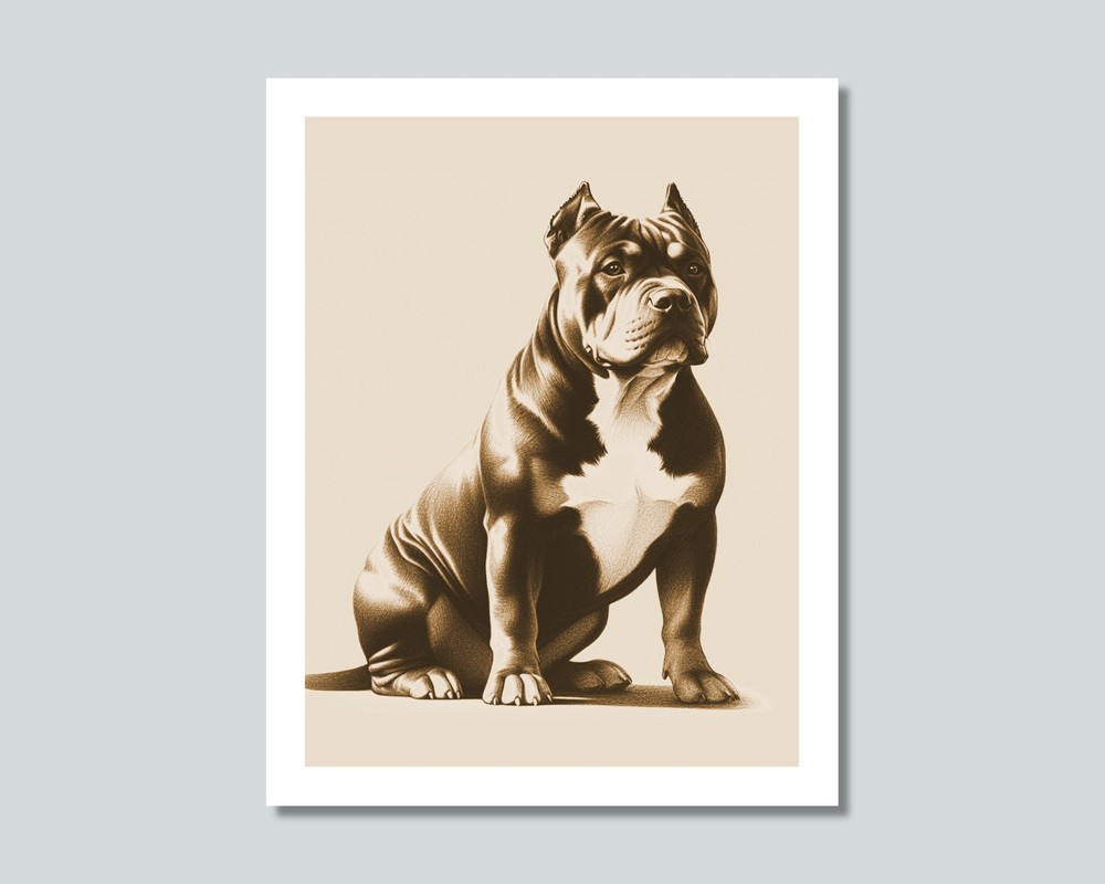AMERICAN BULLY Dog Photo Picture Pet Print in 8×10, 8.5×11 or 11×14 WB1s