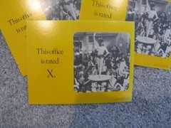 1974 Store Display April House This Office Is Rated X Burlesque/Strip Show VTG