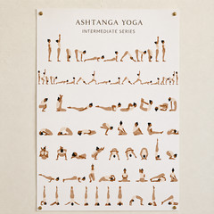 Ashtanga Yoga Intermediate Series Poster Wall Art Home Decor | Multiple Sizes