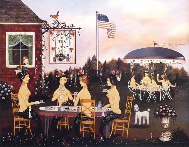Ralph Cahoon : Megansett Tea Room : Archival Quality Art Print 1912