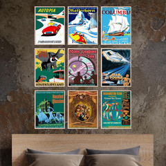 Vintage Disney Posters – Disneyland Ride Posters, Disney Home Decor Adult, Vinta