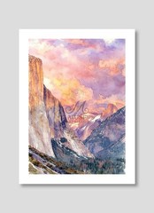 Set of 6 | Denali US National Parks Landscape Watercolor Art – Digital Download