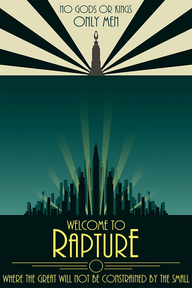Welcome To Rapture Bioshock Hero Games Adventure Wall Art Home – POSTER 20×30