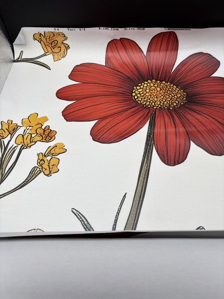 WONDERMURAL Multicolor Floral Flower Paper Print Unframed 198.12×175.26cm