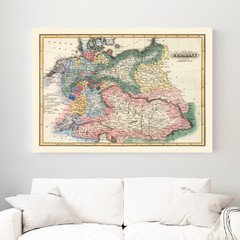 Old Map of Germany 1823 – Vintage Germany Art Wall Decor