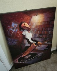«The DJ» by Justin Bua. Multicolor Vertical Wall Print