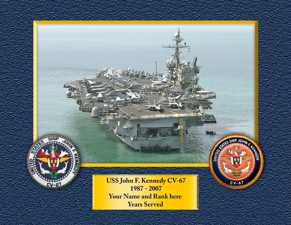 USS John F. Kennedy CV67 16 X 20 Custom Personalized Print of US Navy Gift Idea