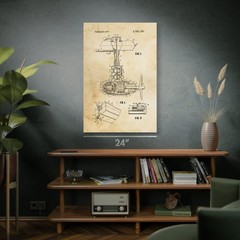 Electric Outboard Motor Patent Wall Art: Fisherman Gift, Boat Blueprint